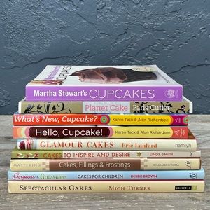 CAKE DECORATING COOKBOOKS- 11 BOOKS TOTAL